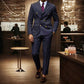 Men's Double-Breasted Pinstripe Suit Set