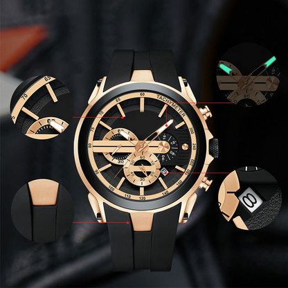 Sport Style Luminous Silicone Strap Waterproof Watch