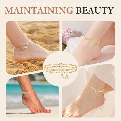 🥳SUMMER HOT SALE🥳💞50K+ SOLD!💥50% OFF! 🔥Layered Gold Ankle Bracelet for Women