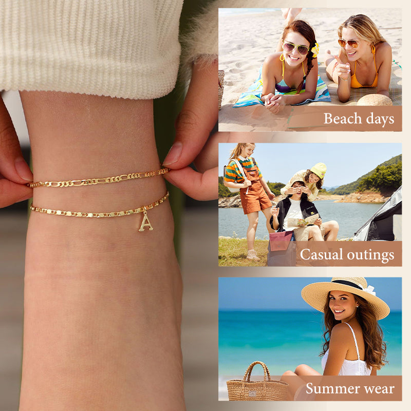 🥳SUMMER HOT SALE🥳💞50K+ SOLD!💥50% OFF! 🔥Layered Gold Ankle Bracelet for Women