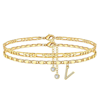 🥳SUMMER HOT SALE🥳💞50K+ SOLD!💥50% OFF! 🔥Layered Gold Ankle Bracelet for Women