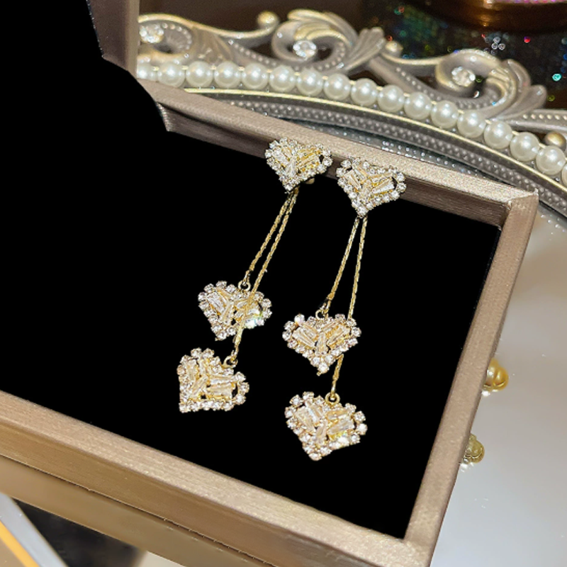 🥳2026 HOT SALE🥳💞50K+ SOLD!💥50% OFF! 🔥Romantic Long Chain Heart Drop Earrings