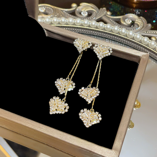 🥳2026 HOT SALE🥳💞50K+ SOLD!💥50% OFF! 🔥Romantic Long Chain Heart Drop Earrings