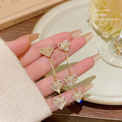 🥳2026 HOT SALE🥳💞50K+ SOLD!💥50% OFF! 🔥Romantic Long Chain Heart Drop Earrings