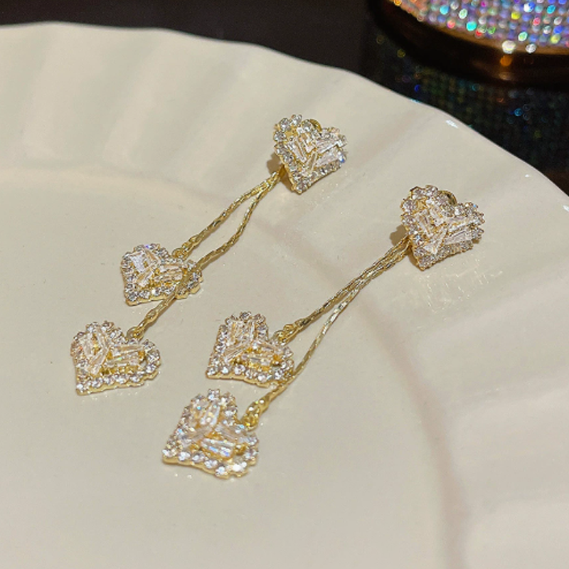 🥳2026 HOT SALE🥳💞50K+ SOLD!💥50% OFF! 🔥Romantic Long Chain Heart Drop Earrings