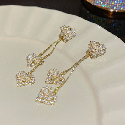 🥳2026 HOT SALE🥳💞50K+ SOLD!💥50% OFF! 🔥Romantic Long Chain Heart Drop Earrings