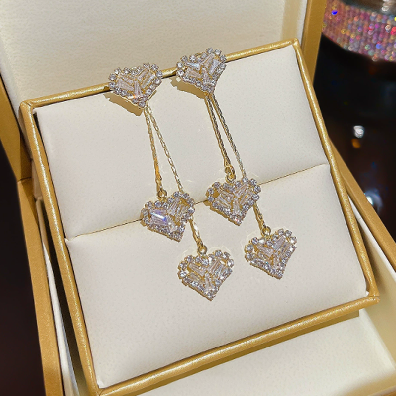 🥳2026 HOT SALE🥳💞50K+ SOLD!💥50% OFF! 🔥Romantic Long Chain Heart Drop Earrings