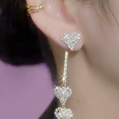 🥳2026 HOT SALE🥳💞50K+ SOLD!💥50% OFF! 🔥Romantic Long Chain Heart Drop Earrings