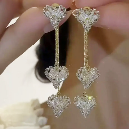🥳2026 HOT SALE🥳💞50K+ SOLD!💥50% OFF! 🔥Romantic Long Chain Heart Drop Earrings
