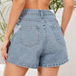 Women's High-Waist Loose Fit Denim Shorts