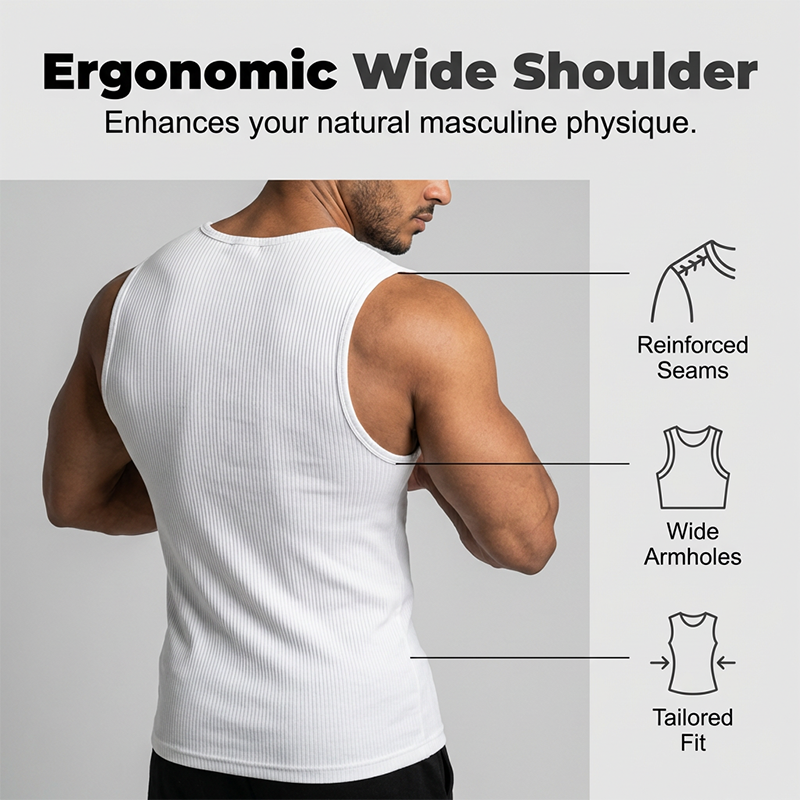 Men's Ribbed Knit Slim Fit Tank Top