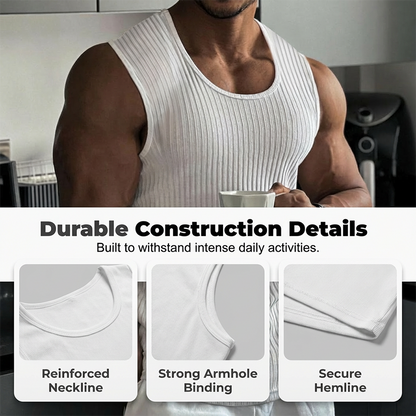 Men's Ribbed Knit Slim Fit Tank Top