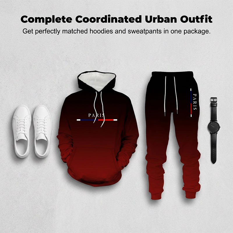 ⏳Time-Limited Special Free Shipping⏰Men's Gradient Tracksuit Set - Hoodie and Sweatpants