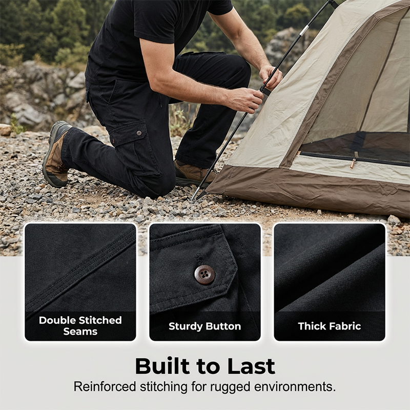 Built for Men Who Do More Than Sit Around! Men's Cotton Tactical Cargo Pants with Stretch-Friendly Comfort, Practical Multi-Pocket Storage & a Rugged Outdoor Look — From Weekend Adventures to Everyday Work! 💪