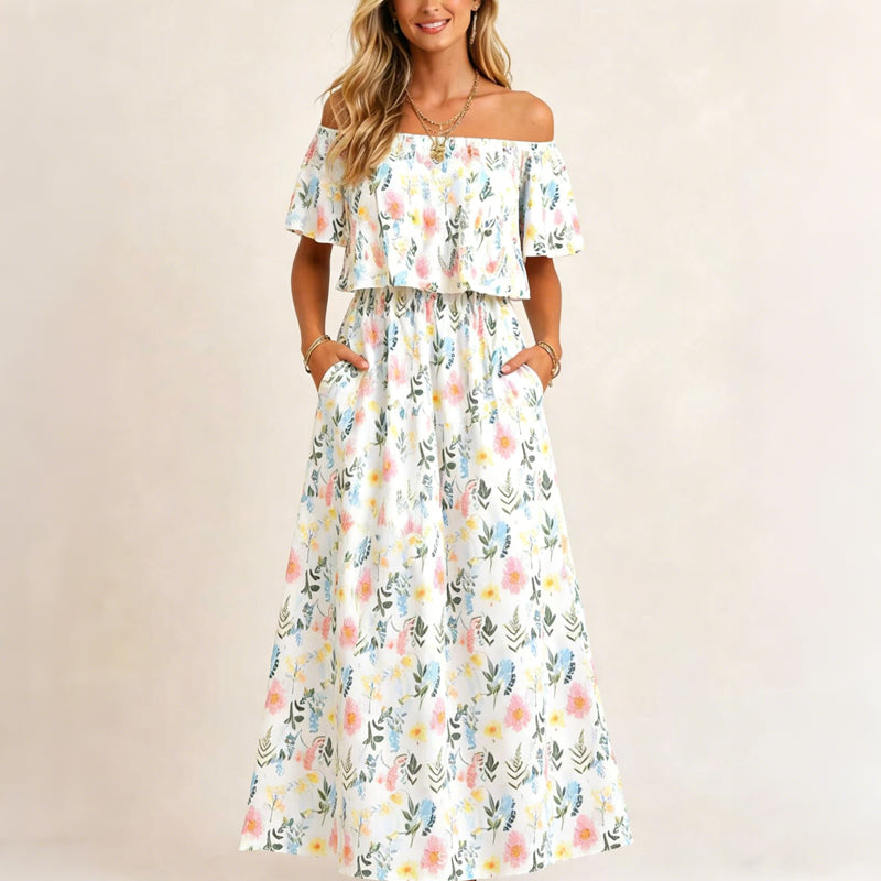 📢📢40% OFF !! ⏰Summer Bohemian Beach Slit Maxi Dress