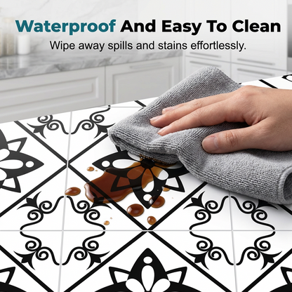 Waterproof & Non-Slip Floor Tile Stickers for Kitchen & Bathroom