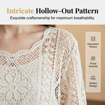 👚 40% OFF NOW! 🌸 Women's Vintage-Inspired Lace Cover-Up Blouse – Delicate Lace, Flowy Fit & Perfect for Layering or a Romantic Look ✨