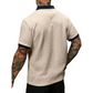 👕 50% OFF NOW! ✨ Men's Casual Textured Top – Contrast Collar & Knit Fabric – Versatile & Easy Care 🎩