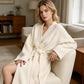 Women's Belted V-Neck Loungewear Coat