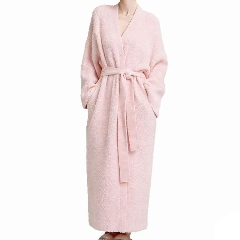 Women's Belted V-Neck Loungewear Coat