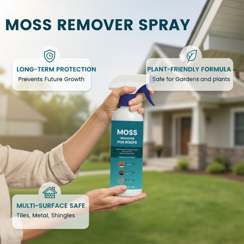 🔥Last Day Promotion - ONLY £8.99!!⚡50K+ SOLD!🏠Multi-Surface Roof Moss & Algae Cleaner Spray