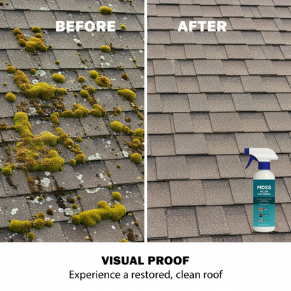 🔥Last Day Promotion - ONLY £8.99!!⚡50K+ SOLD!🏠Multi-Surface Roof Moss & Algae Cleaner Spray
