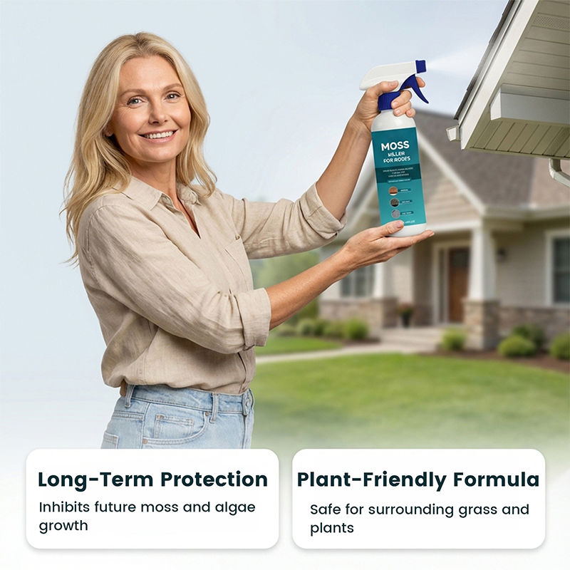 🔥Last Day Promotion - ONLY £8.99!!⚡50K+ SOLD!🏠Multi-Surface Roof Moss & Algae Cleaner Spray