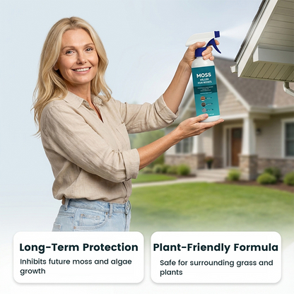 🔥Last Day Promotion - ONLY £8.99!!⚡50K+ SOLD!🏠Multi-Surface Roof Moss & Algae Cleaner Spray