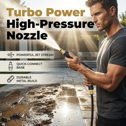 🥳2026 HOT SALE🥳💞50K+ SOLD!🔫🧼 50% OFF! Turbo Power Water Nozzle – Concentrated jet for tough grime, gentle fan for flowers. Brass connector, leak‑free. Wash at home, save big on car washes. 🚗💨