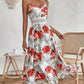 📢📢30% OFF !! ⏰Women’s Floral Print High Slit Spaghetti Strap Flowy Dress