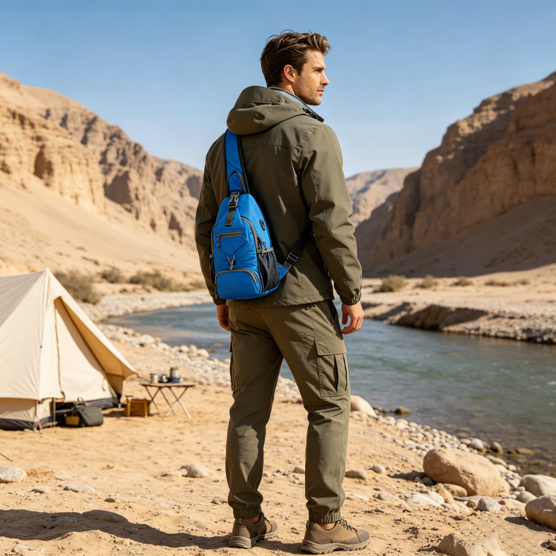 📢📢Last Week 50% OFF!!🔥✨UnisexMen's Outdoor Sling Bag – Multi-Pocket, Water-Resistant & Breathable – Perfect for Travel & Daily Use