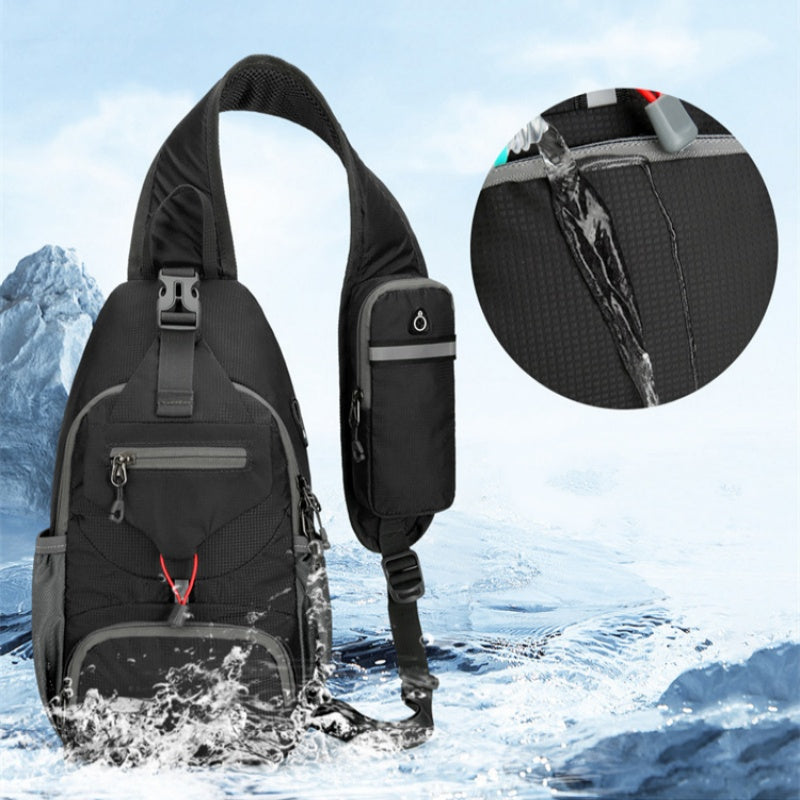 📢📢Last Week 50% OFF!!🔥✨UnisexMen's Outdoor Sling Bag – Multi-Pocket, Water-Resistant & Breathable – Perfect for Travel & Daily Use