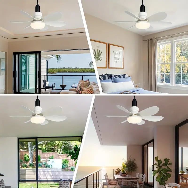 ⏳LAST DAY SALE 50% OFF🔥40W LED Ceiling Fan Light – 20.5” Ultra-Quiet with Remote 🎯 | E27 + FREE B22 Adapter 🔌 | For Bedroom 😴, Kitchen 👩‍🍳 & Garage 🛠️
