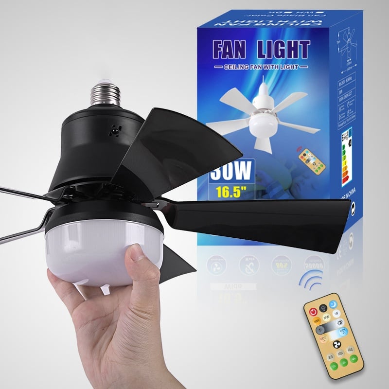 ⏳LAST DAY SALE 50% OFF🔥40W LED Ceiling Fan Light – 20.5” Ultra-Quiet with Remote 🎯 | E27 + FREE B22 Adapter 🔌 | For Bedroom 😴, Kitchen 👩‍🍳 & Garage 🛠️