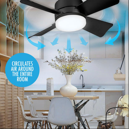⏳LAST DAY SALE 50% OFF🔥40W LED Ceiling Fan Light – 20.5” Ultra-Quiet with Remote 🎯 | E27 + FREE B22 Adapter 🔌 | For Bedroom 😴, Kitchen 👩‍🍳 & Garage 🛠️
