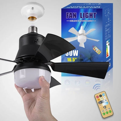 ⏳LAST DAY SALE 50% OFF🔥40W LED Ceiling Fan Light – 20.5” Ultra-Quiet with Remote 🎯 | E27 + FREE B22 Adapter 🔌 | For Bedroom 😴, Kitchen 👩‍🍳 & Garage 🛠️