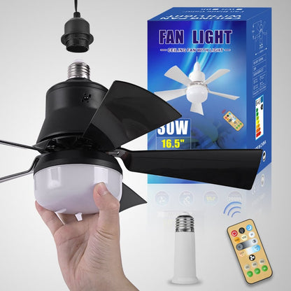 ⏳LAST DAY SALE 50% OFF🔥40W LED Ceiling Fan Light – 20.5” Ultra-Quiet with Remote 🎯 | E27 + FREE B22 Adapter 🔌 | For Bedroom 😴, Kitchen 👩‍🍳 & Garage 🛠️