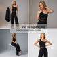 📢📢40% OFF !! ⏰One-Shoulder Mesh Panel Wide-Leg Jumpsuit