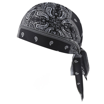 Paisley Cooling Headscarf Cap Set, Motorcycle Pirate Head Wrap Safety Helmet Liner, Elastic Fit Hand Washable Multifunctional Outdoor Headwear for Athletes & Outdoor Enthusiasts