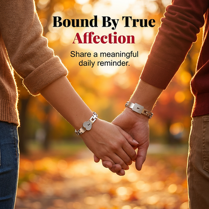 📢📢50% OFF !! ⏰Lock and Key Couple's Bracelets Set