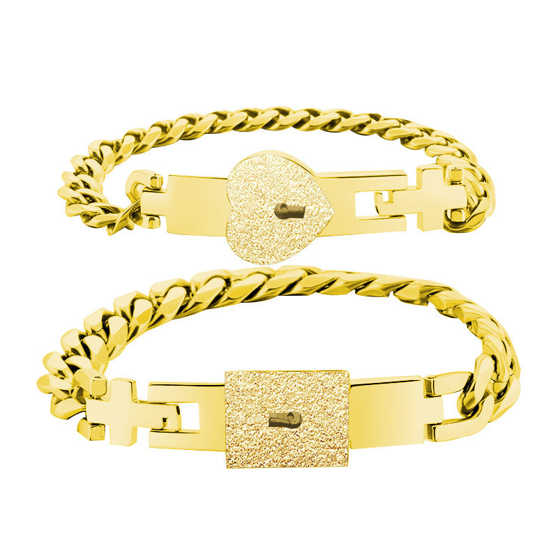 📢📢50% OFF !! ⏰Lock and Key Couple's Bracelets Set