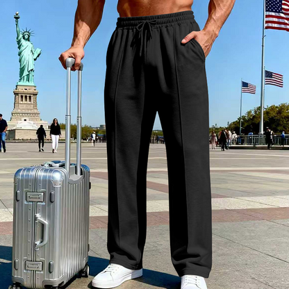 🎁2026 New Arrivals 50% OFF💥Men's Elastic Waist Drawstring Straight Leg Pants