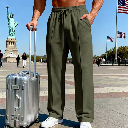 🎁2026 New Arrivals 50% OFF💥Men's Elastic Waist Drawstring Straight Leg Pants
