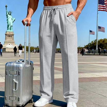 🎁2026 New Arrivals 50% OFF💥Men's Elastic Waist Drawstring Straight Leg Pants