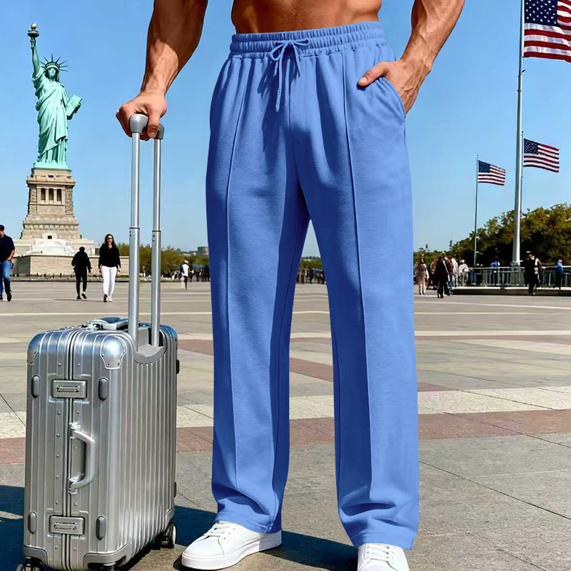 🎁2026 New Arrivals 50% OFF💥Men's Elastic Waist Drawstring Straight Leg Pants