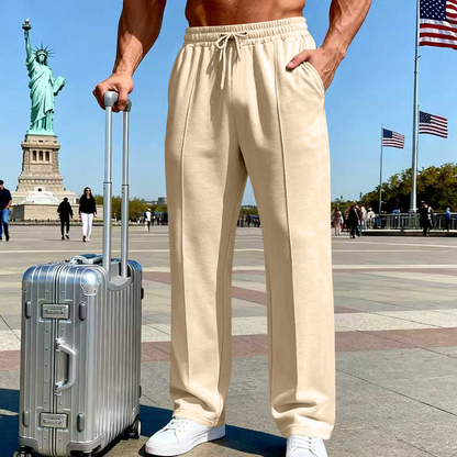 🎁2026 New Arrivals 50% OFF💥Men's Elastic Waist Drawstring Straight Leg Pants