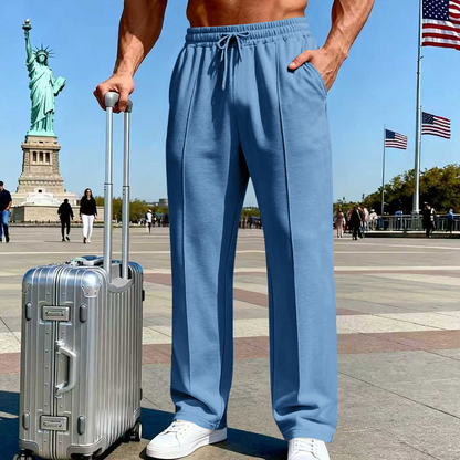 🎁2026 New Arrivals 50% OFF💥Men's Elastic Waist Drawstring Straight Leg Pants