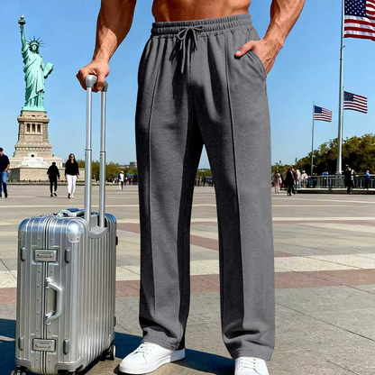 🎁2026 New Arrivals 50% OFF💥Men's Elastic Waist Drawstring Straight Leg Pants