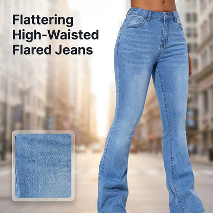 High-Waist Stretch Flare Jeans for Women