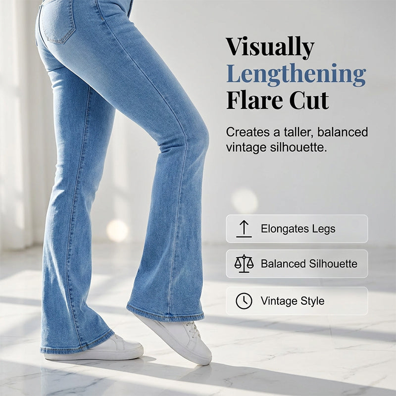 High-Waist Stretch Flare Jeans for Women